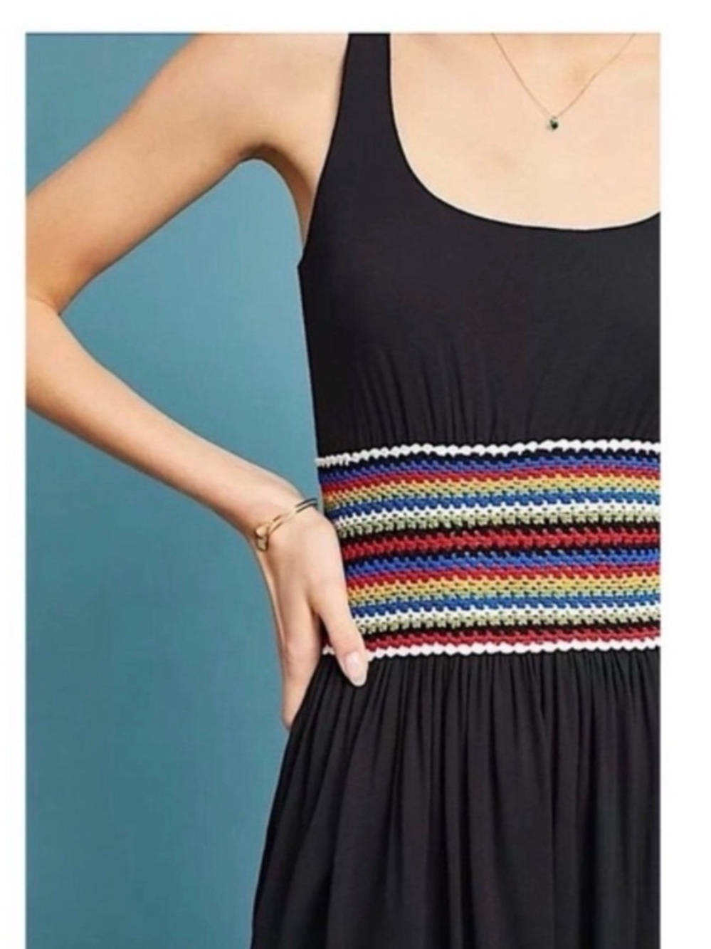Bailey 44 crochet multicolored waist dress Medium